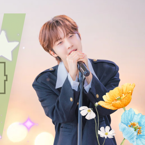 A moment captured by Hui (PENTAGON)'s fan