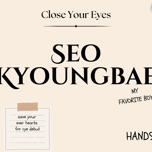 Behind-the-scenes cut of Seo Kyoungbae (CLOSE YOUR EYES)