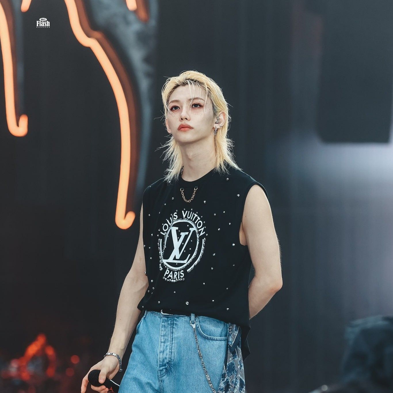 A moment captured by Felix (Stray Kids)'s fan