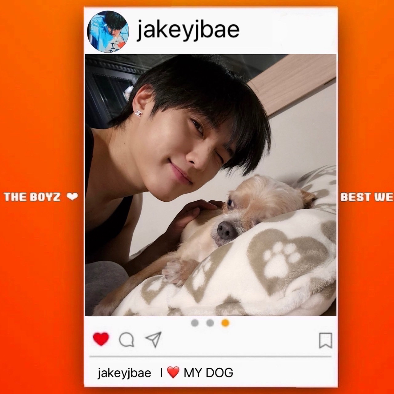 Recent activity shot of Jacob (THE BOYZ)