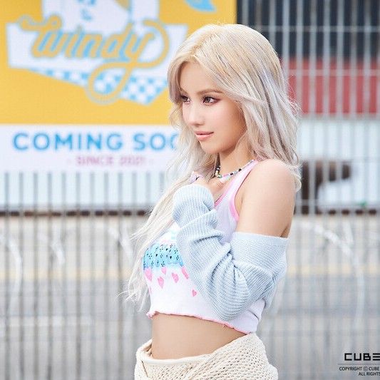 Recent activity shot of Soyeon (i-dle)