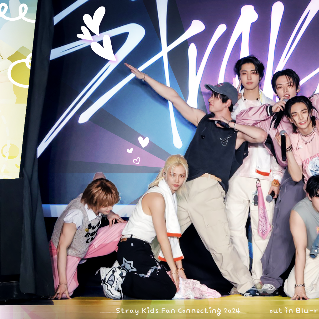 A moment captured by Stray Kids's fan