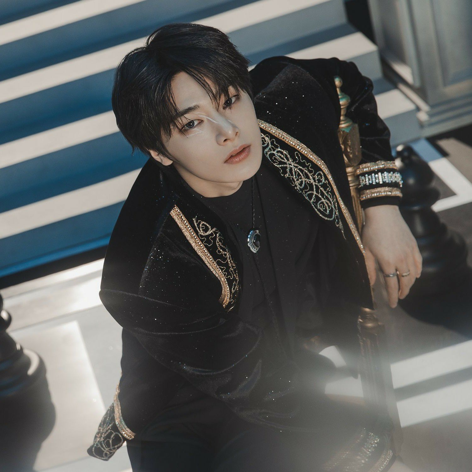 A moment captured by Stray Kids's fan