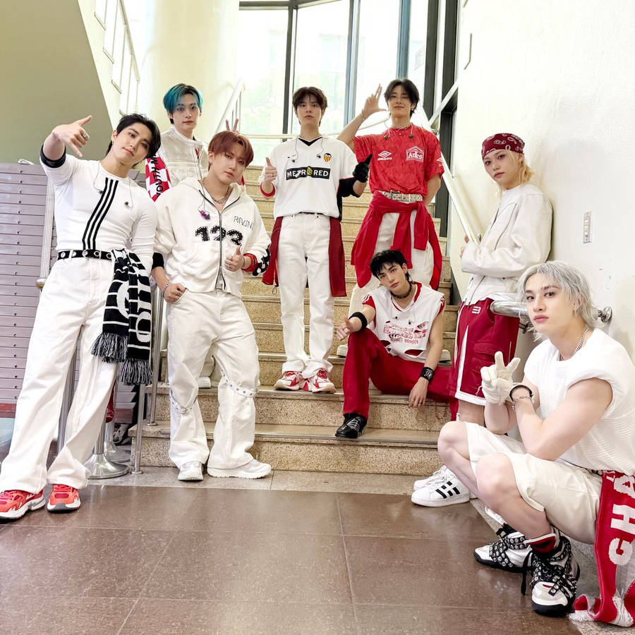 A moment captured by Stray Kids's fan