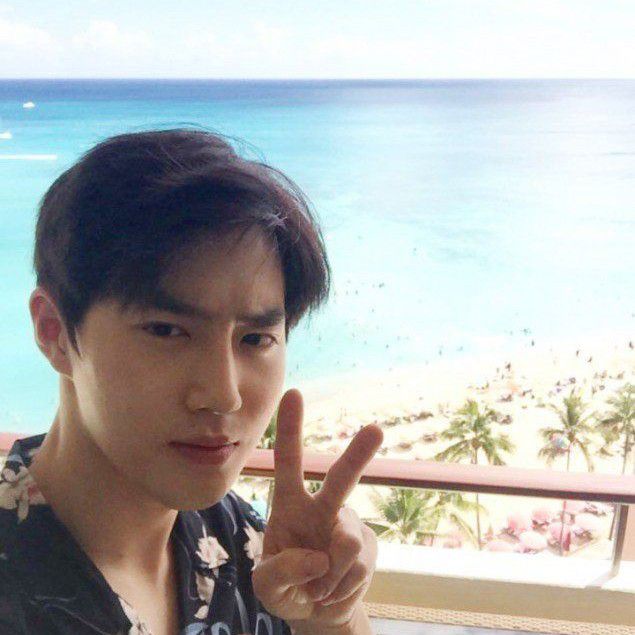 Recent activity shot of Suho (EXO)