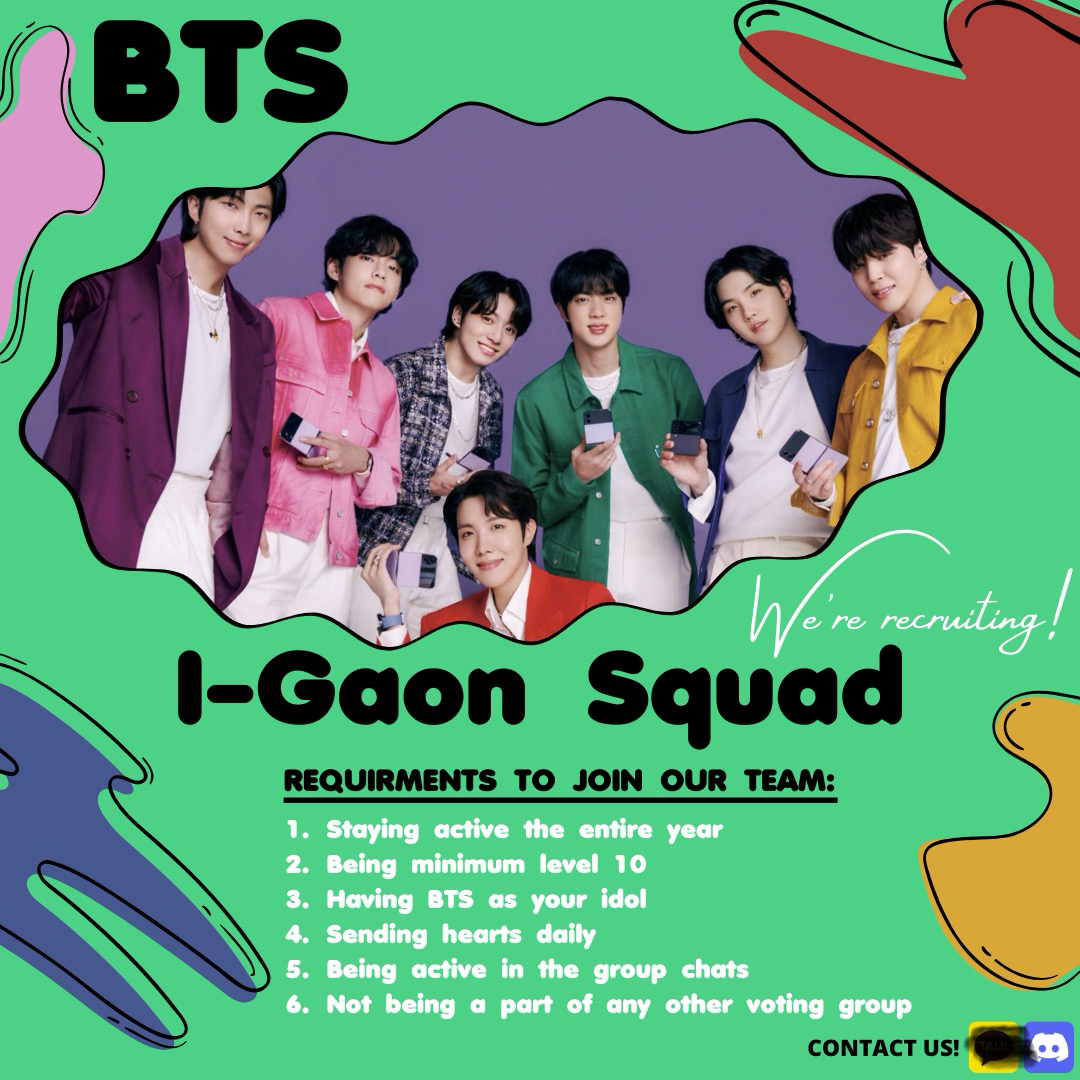 Recent activity shot of BTS