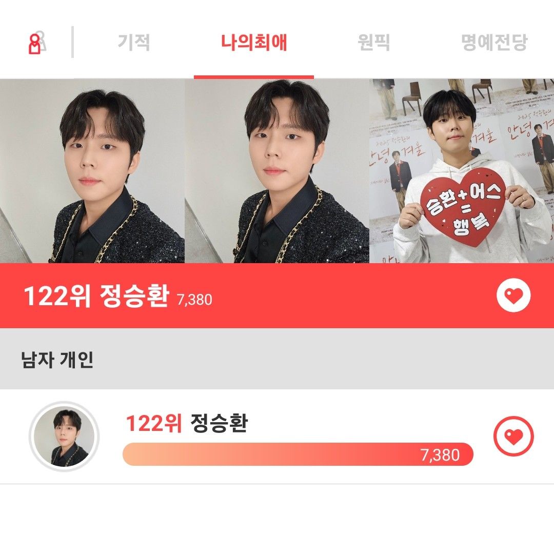 A moment captured by Jung Seunghwan's fan