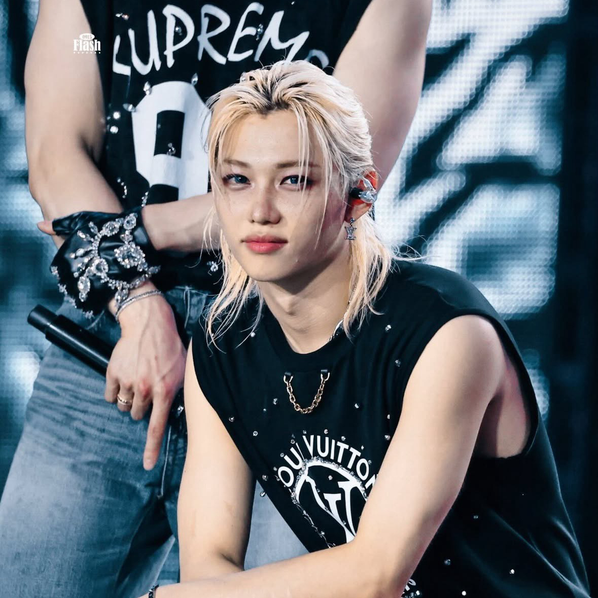 A moment captured by Felix (Stray Kids)'s fan