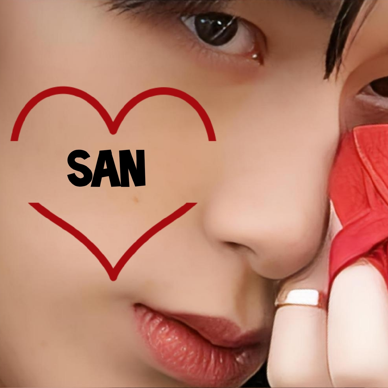 A moment captured by San (ATEEZ)'s fan