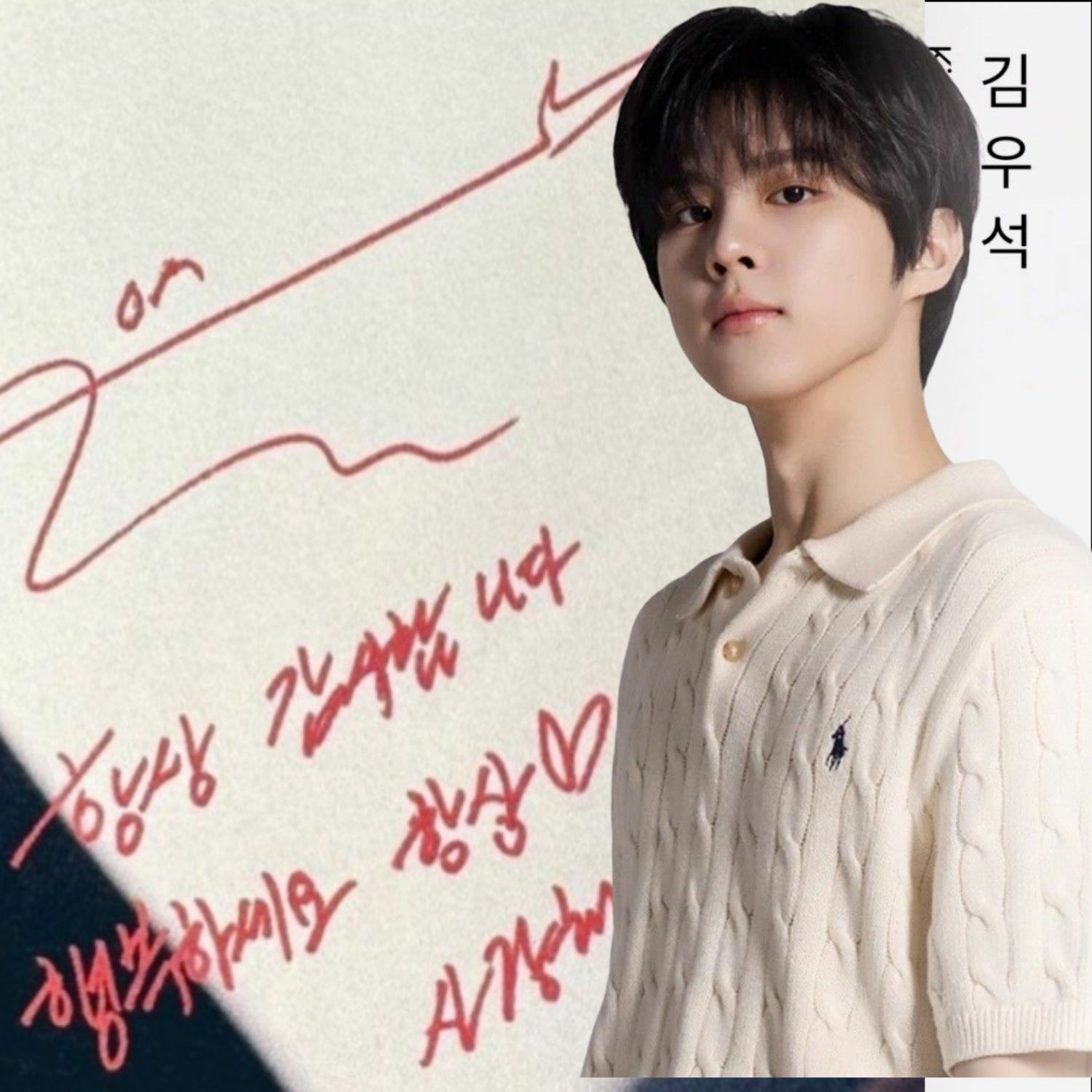 Recent activity shot of Kim Wooseok
