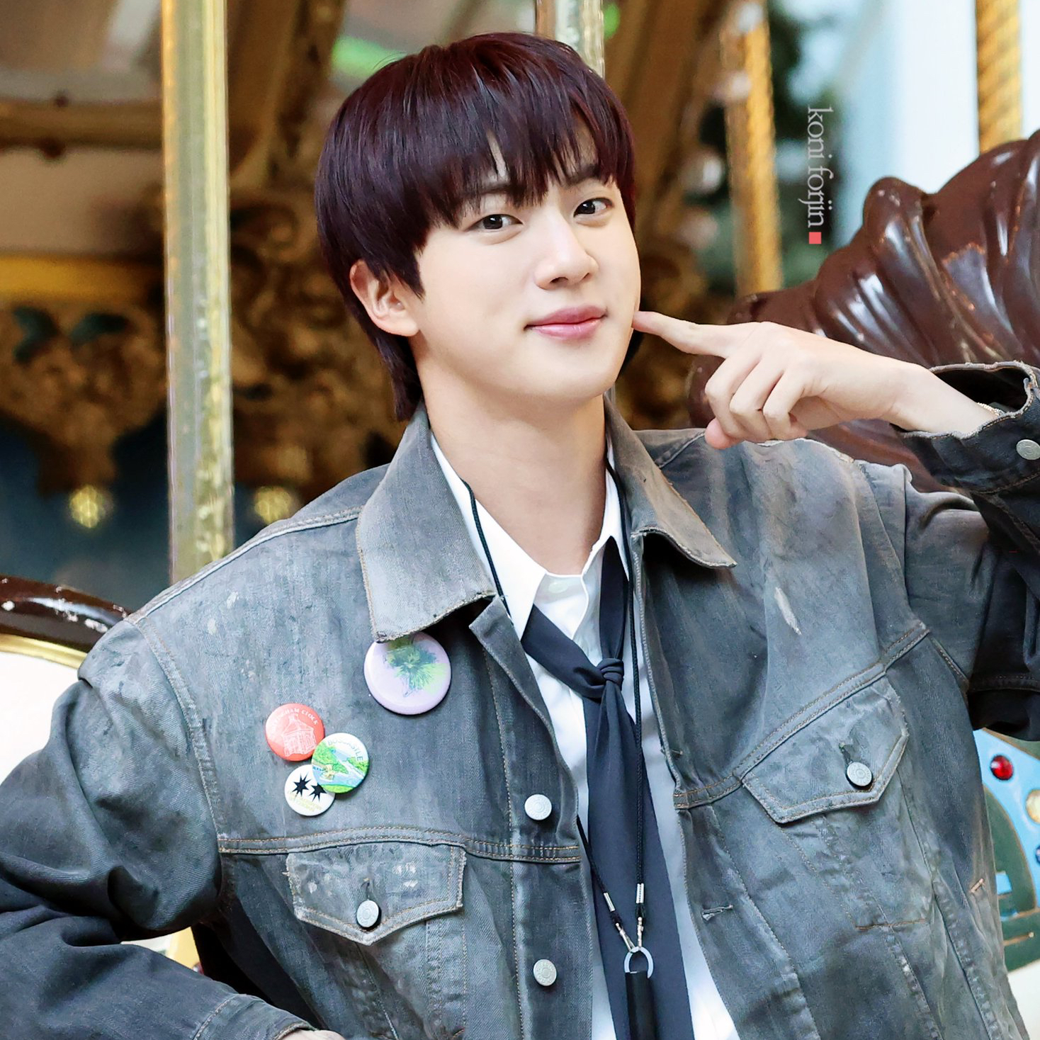 Recent activity shot of Jin (BTS)