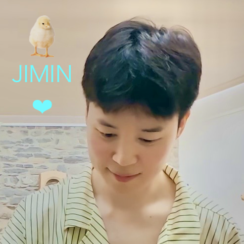 Recent activity shot of Jimin (BTS)