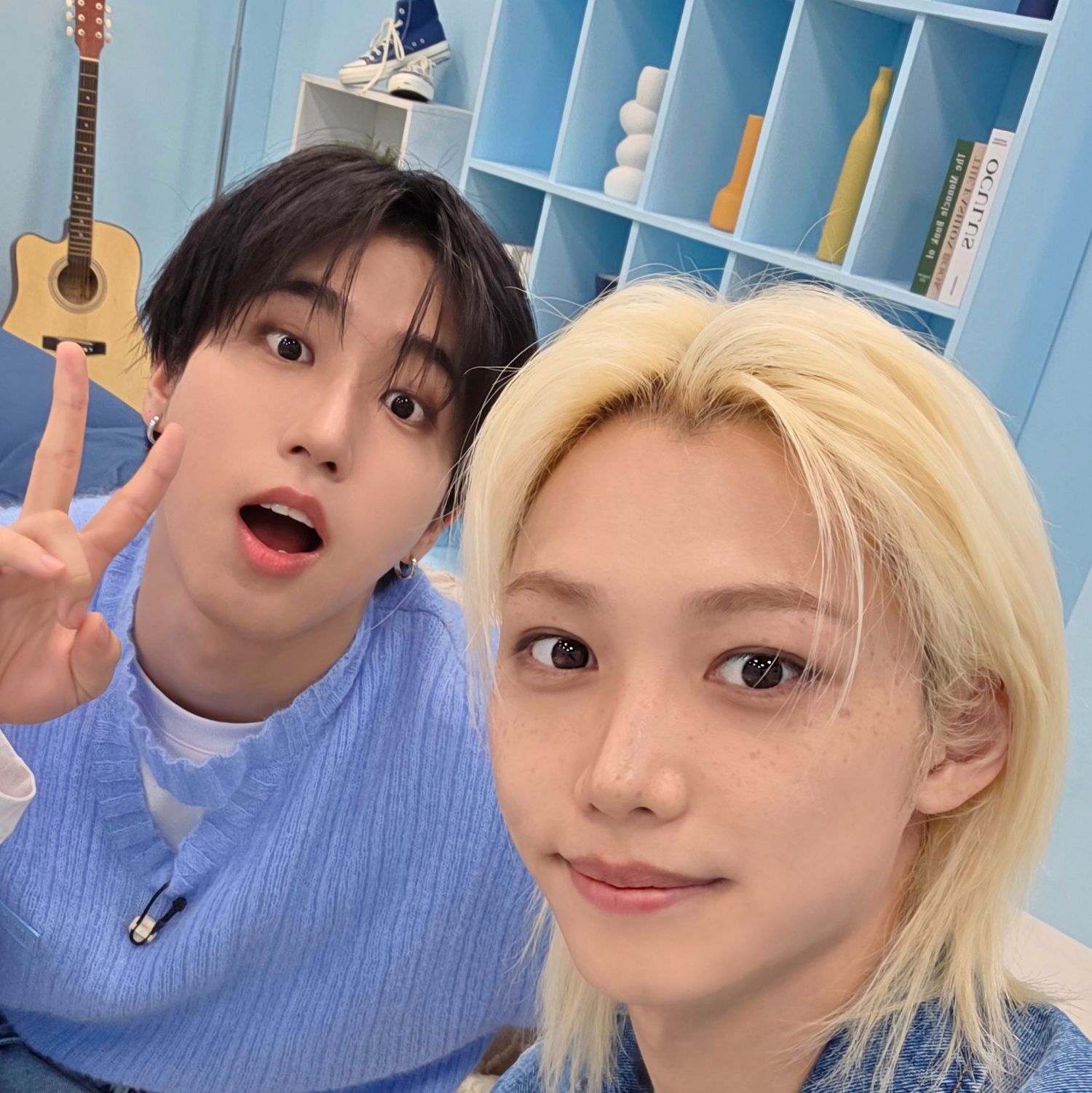 A moment captured by Stray Kids's fan