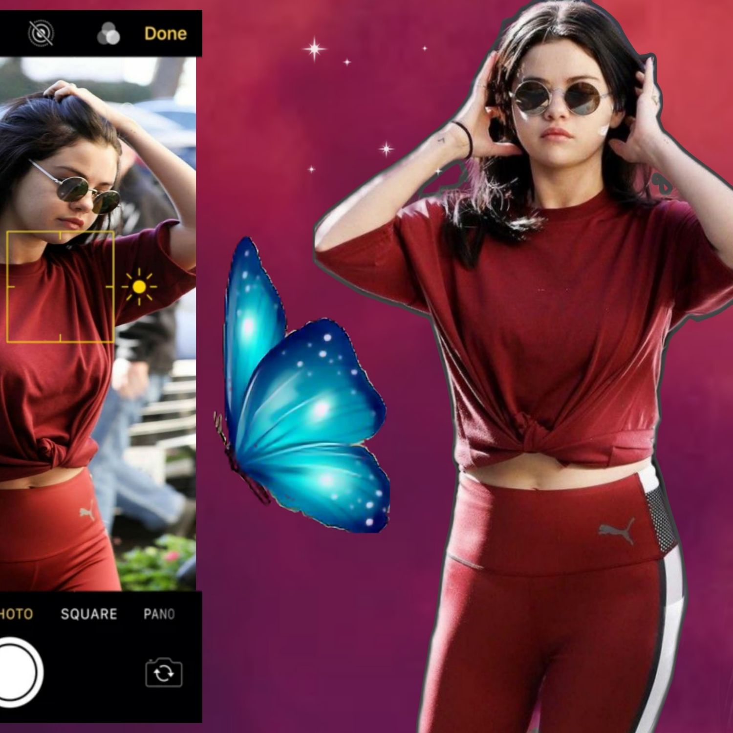A moment captured by Selena Gomez's fan