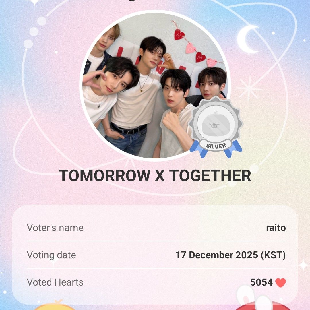 A moment captured by TOMORROW X TOGETHER's fan