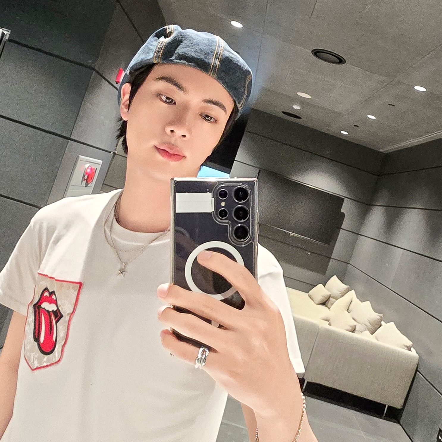 Recent activity shot of Jin (BTS)