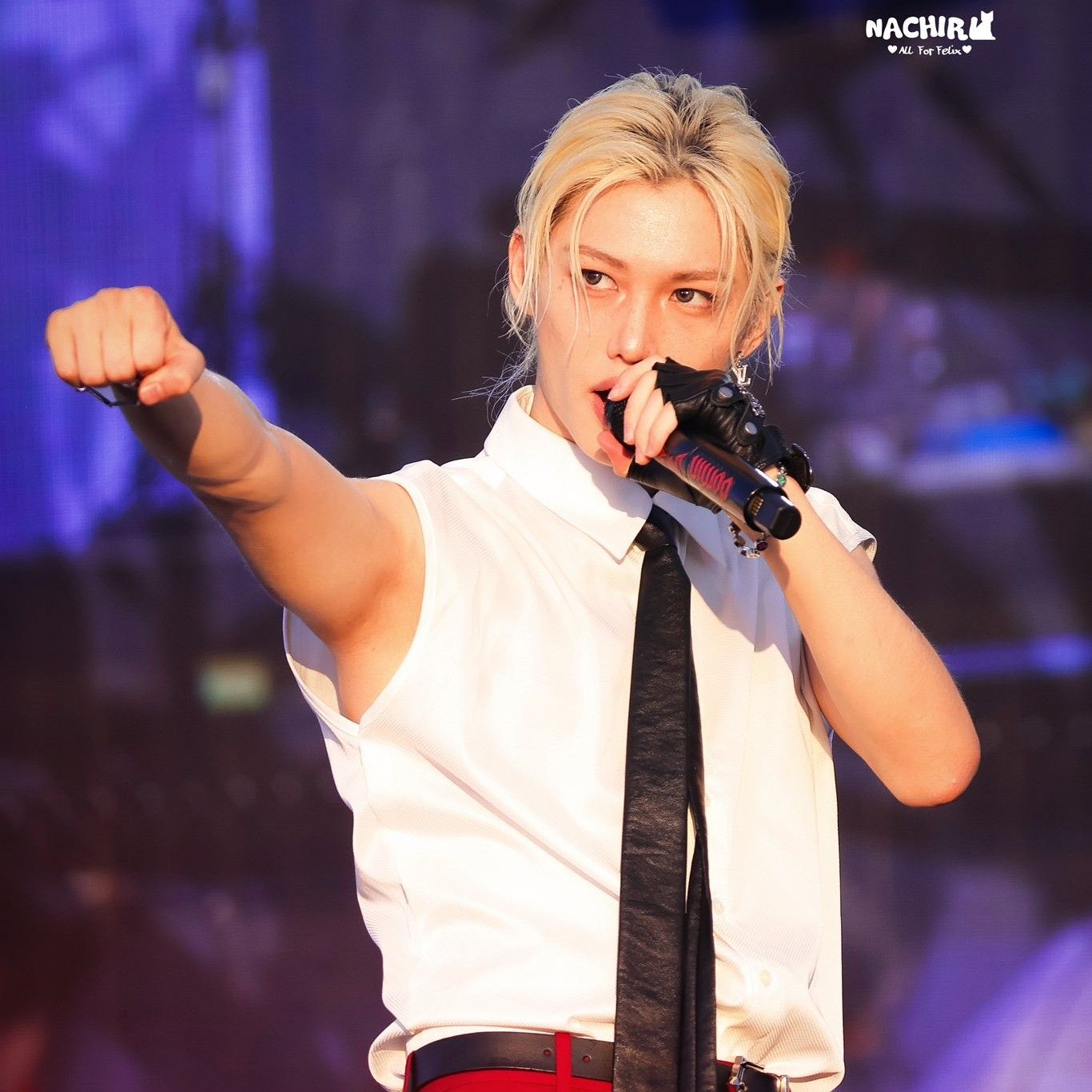 Recent activity shot of Felix (Stray Kids)