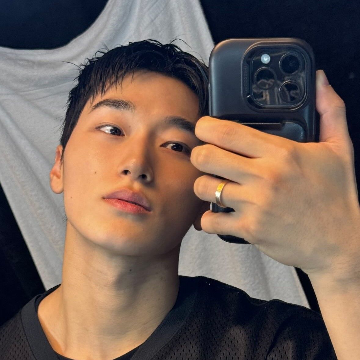 A moment captured by San (ATEEZ)'s fan