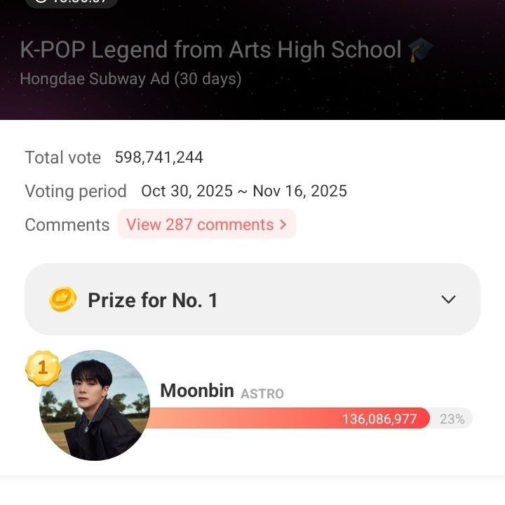 Recent activity shot of Moonbin (ASTRO)