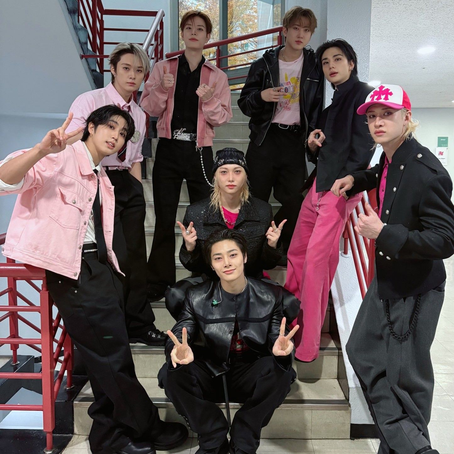 A moment captured by Stray Kids's fan