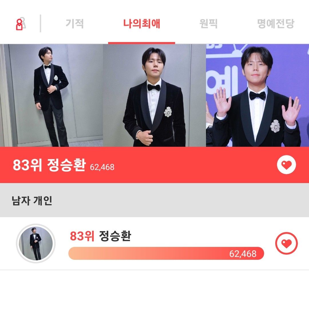 A moment captured by Jung Seunghwan's fan