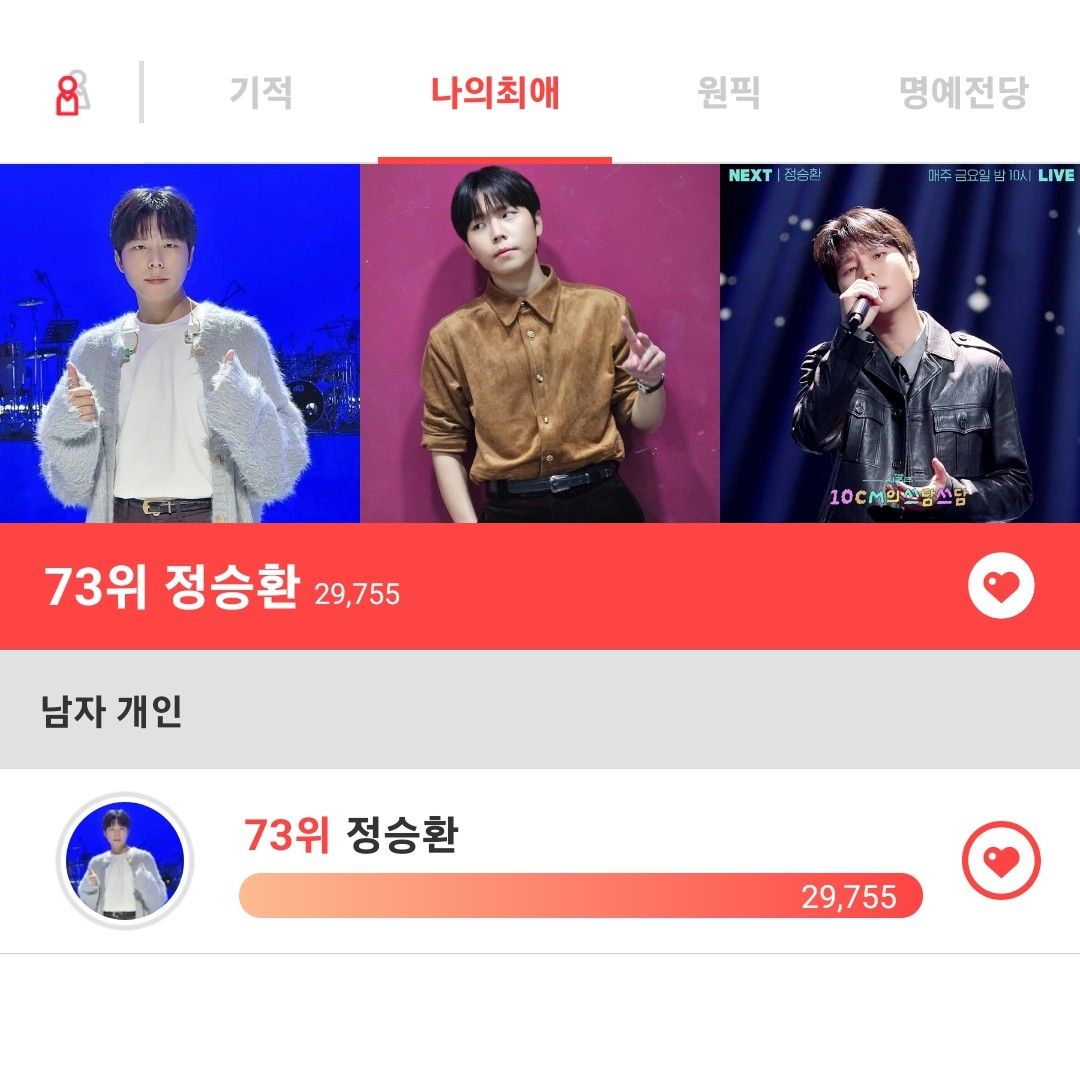 A moment captured by Jung Seunghwan's fan