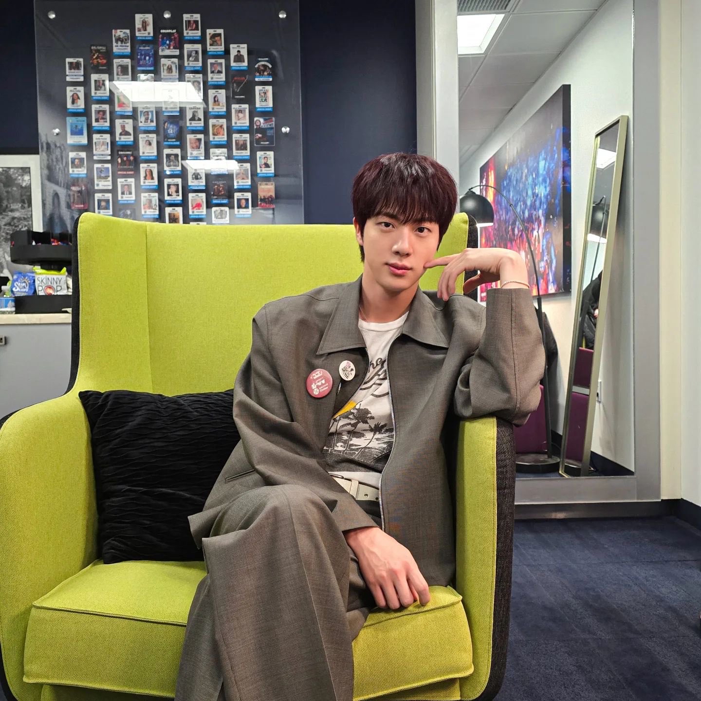 Recent activity shot of Jin (BTS)