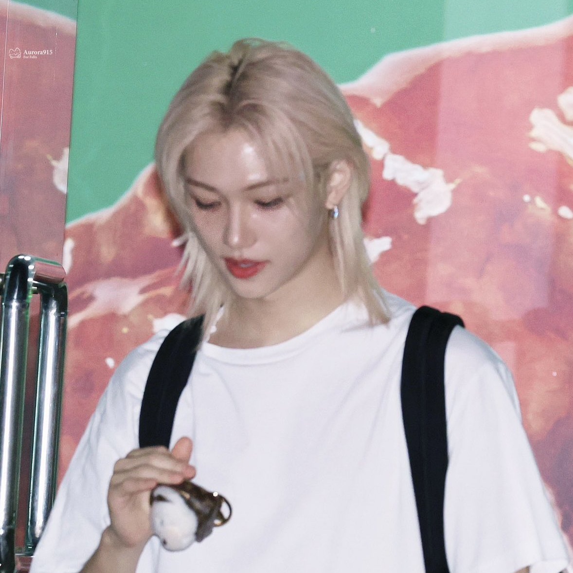 A moment captured by Felix (Stray Kids)'s fan