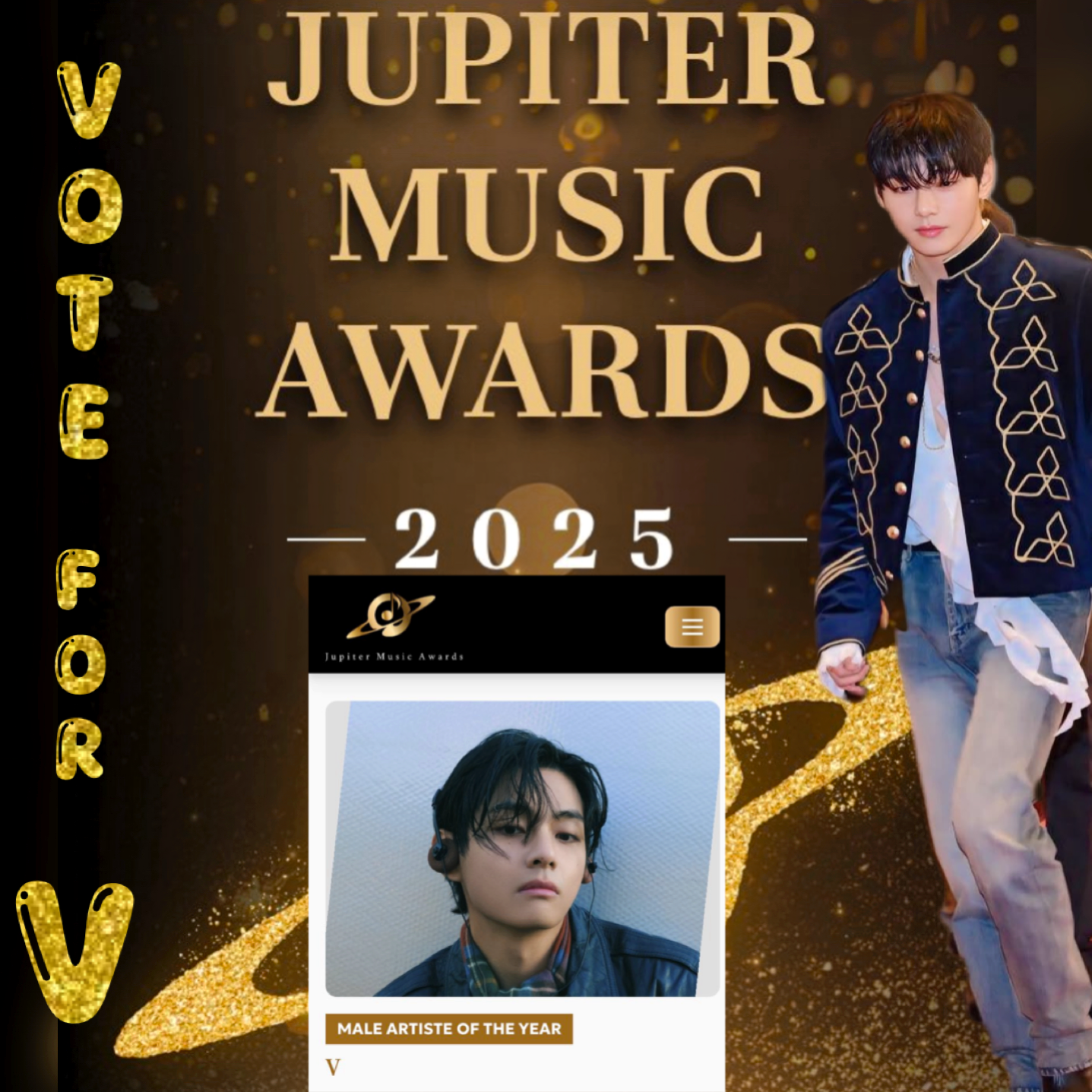 V (BTS)の舞台裏ショット