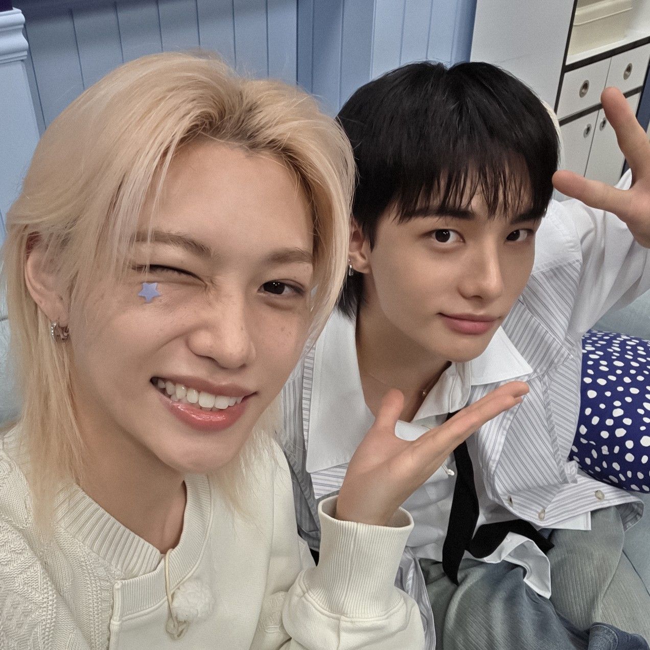 A moment captured by Stray Kids's fan