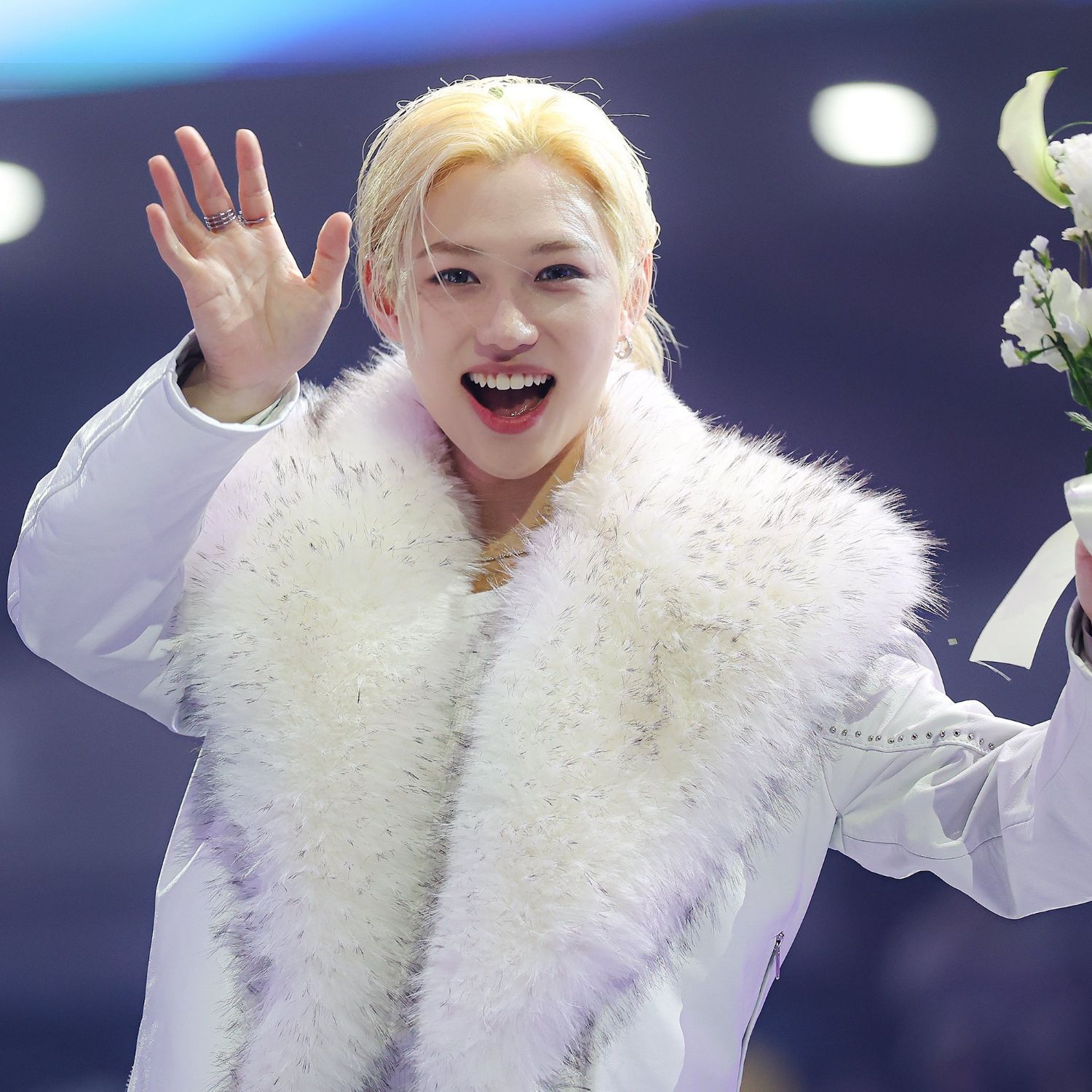 A moment captured by Felix (Stray Kids)'s fan