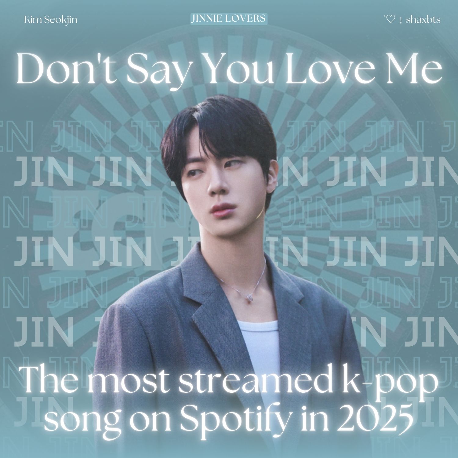 Recent activity shot of Jin (BTS)