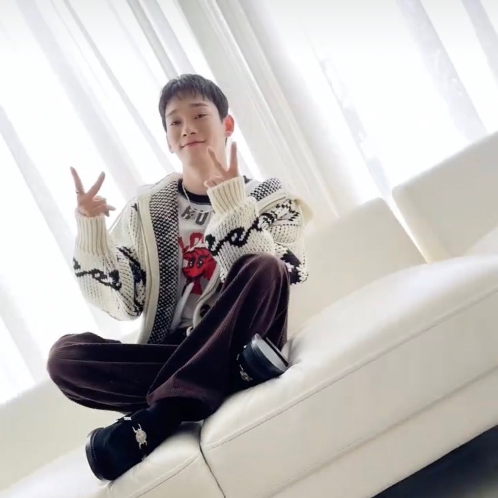 Recent activity shot of Chen (EXO)