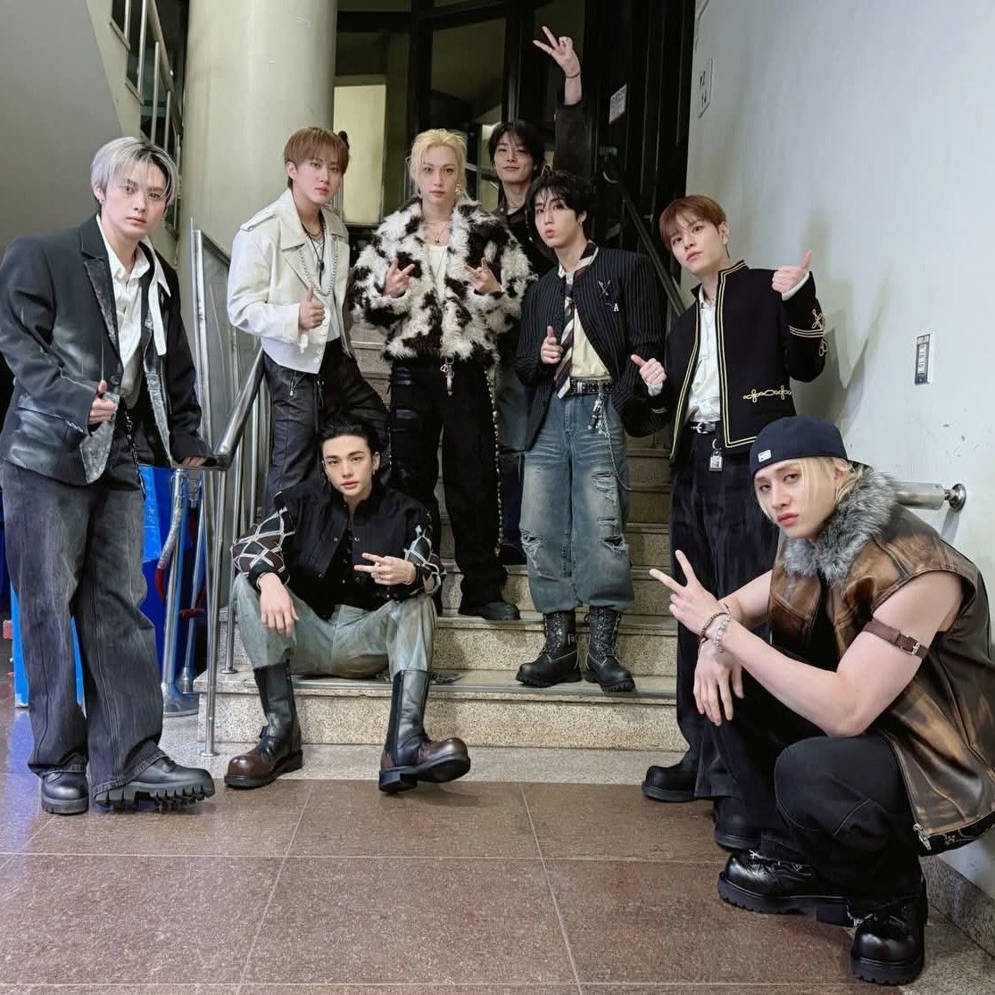 A moment captured by Stray Kids's fan