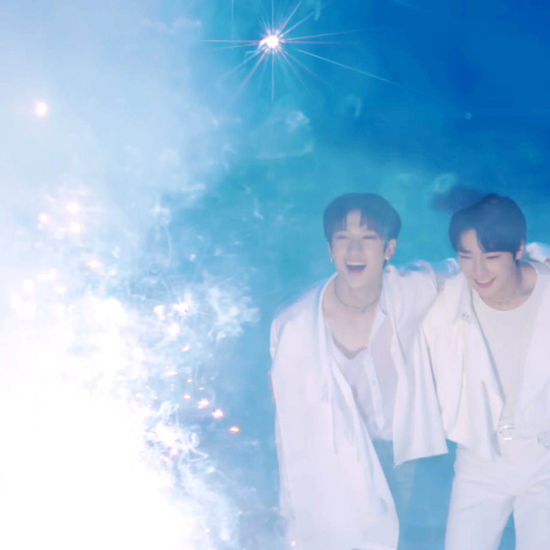 A moment captured by Stray Kids's fan