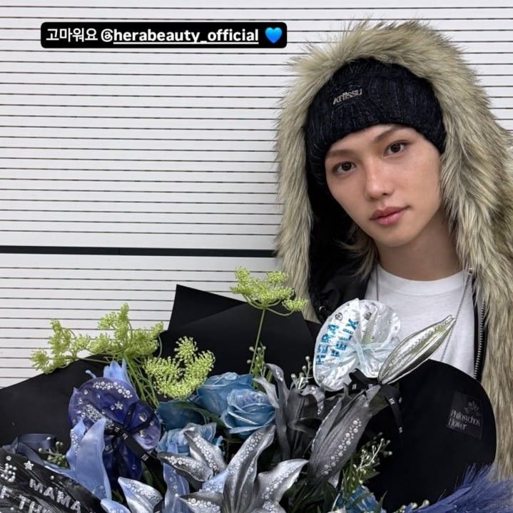 A moment captured by Felix (Stray Kids)'s fan