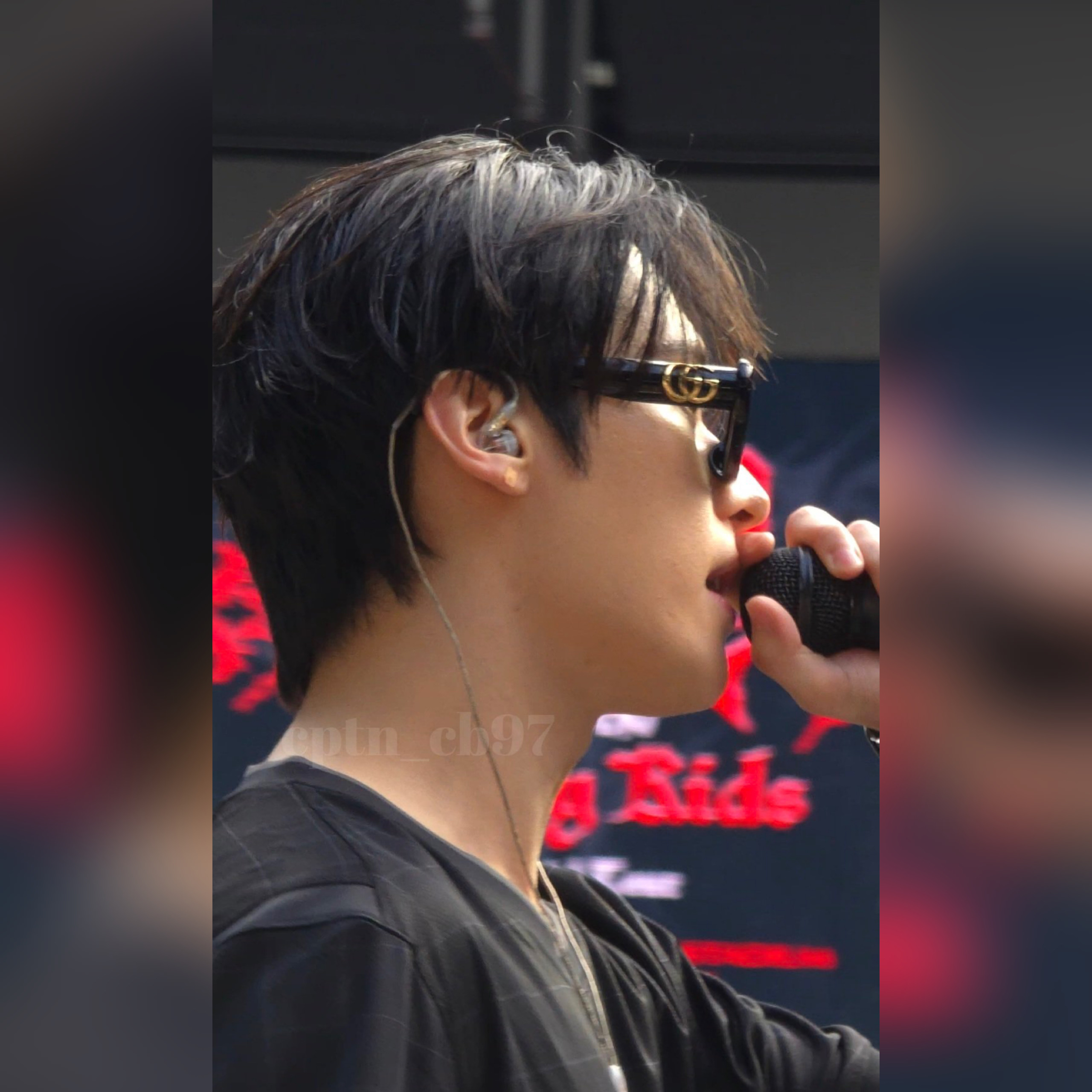 A moment captured by Lee Know (Stray Kids)'s fan