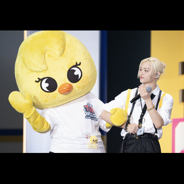 A moment captured by Stray Kids's fan