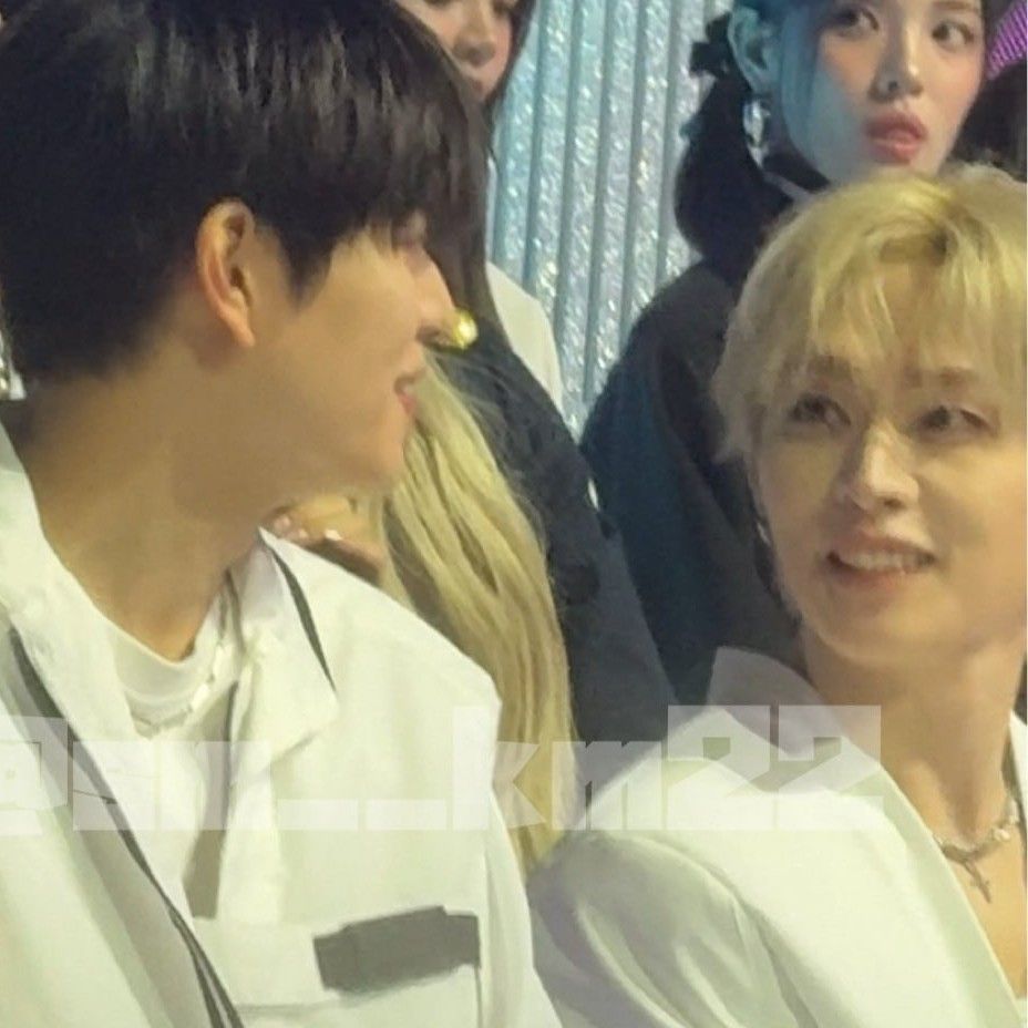 A moment captured by Stray Kids's fan