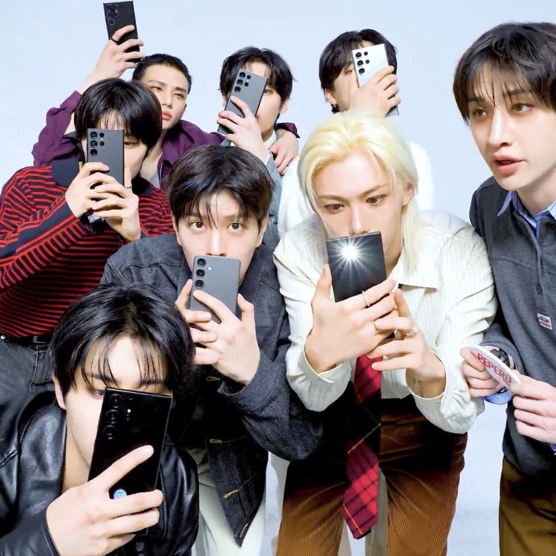 A moment captured by Stray Kids's fan