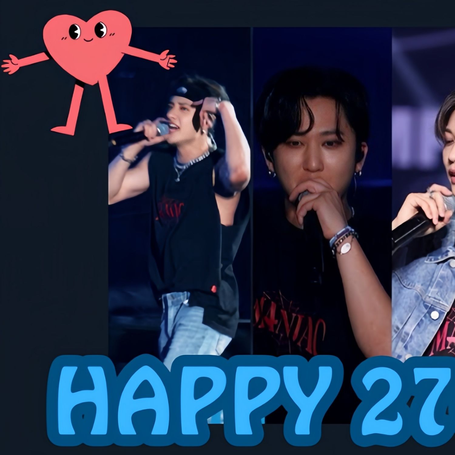 A moment captured by Stray Kids's fan