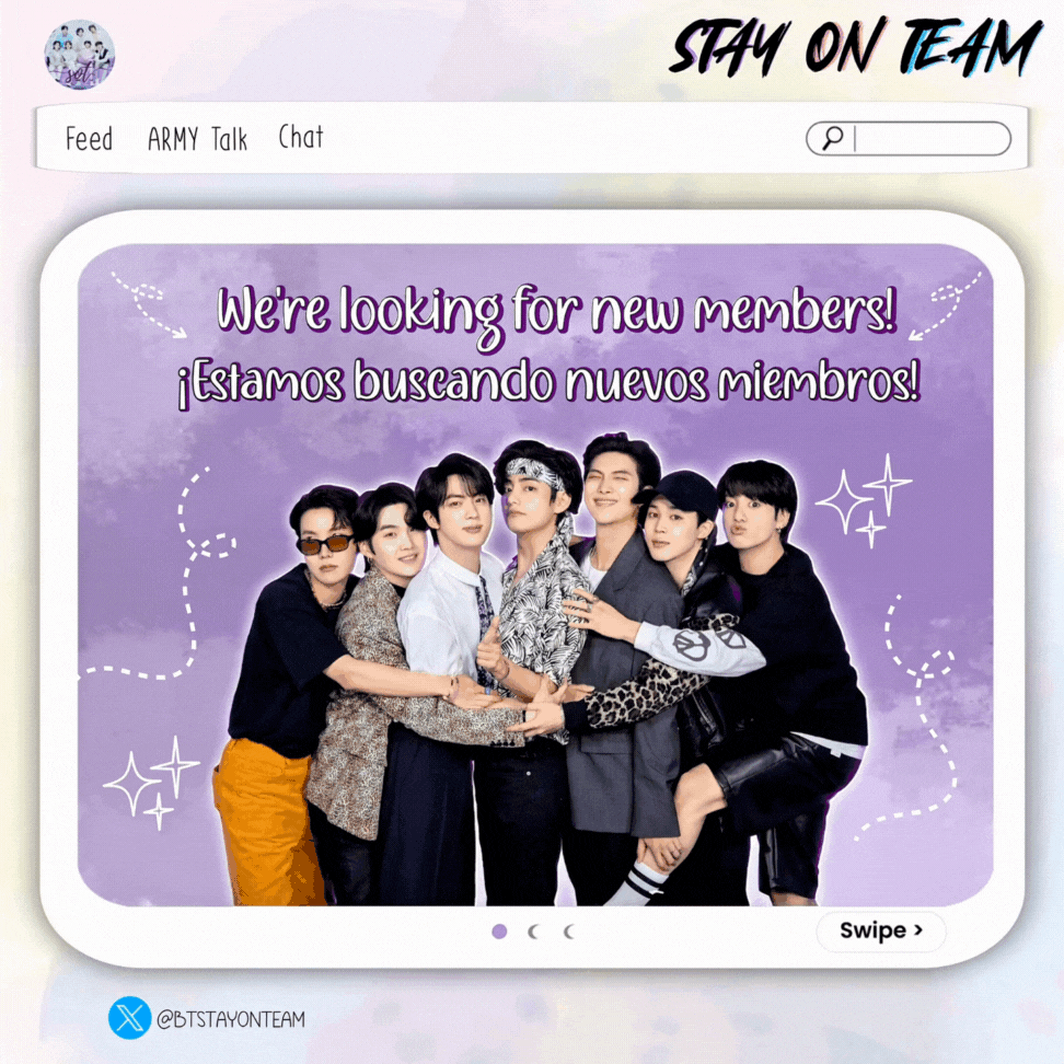 Recent activity shot of BTS