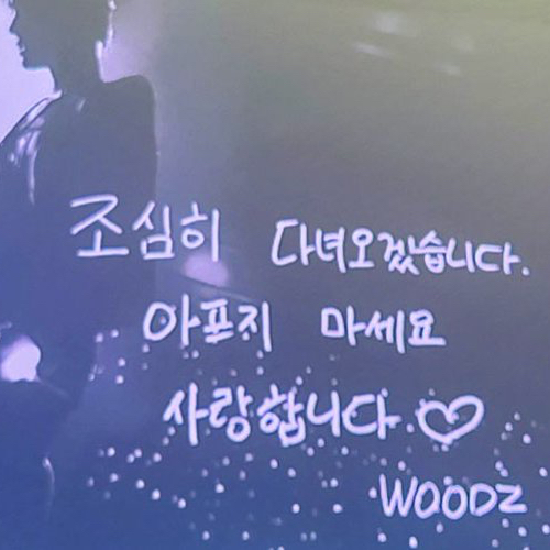 A moment captured by WOODZ's fan