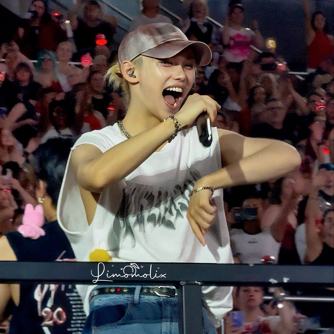 A moment captured by Felix (Stray Kids)'s fan