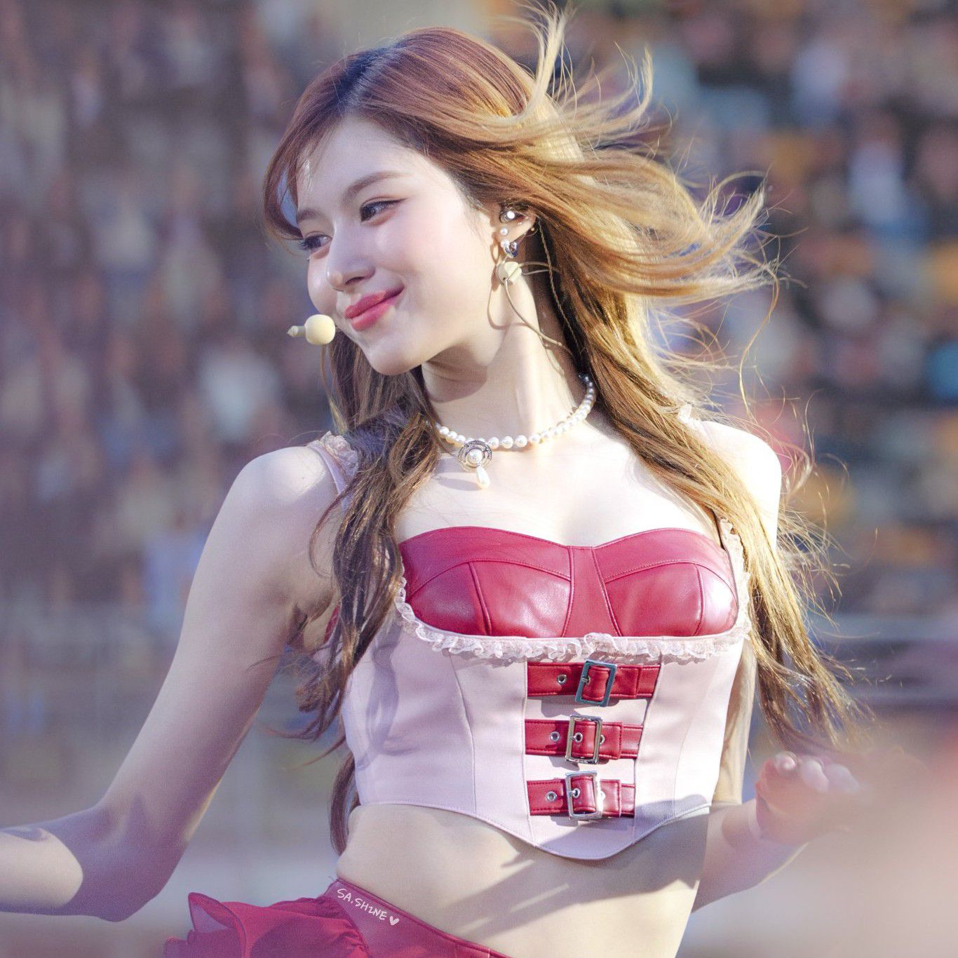 A moment captured by Sana (TWICE)'s fan