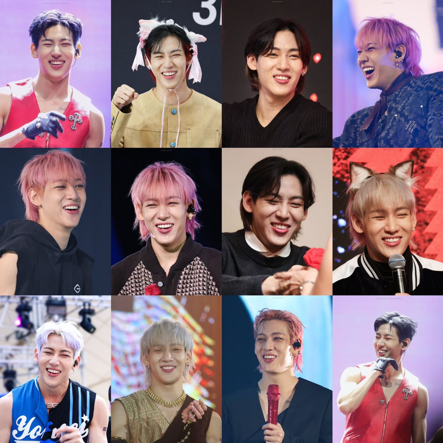 GOT7 ベンベンまとめ売り GOT7 ベンベン BamBam 私服風 縞柄 紐 シャツ オシャレ 彼氏