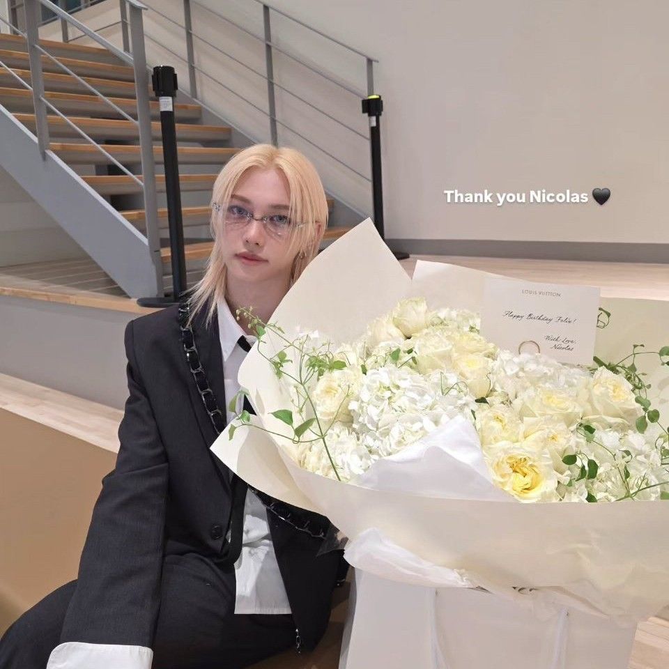 Recent activity shot of Felix (Stray Kids)