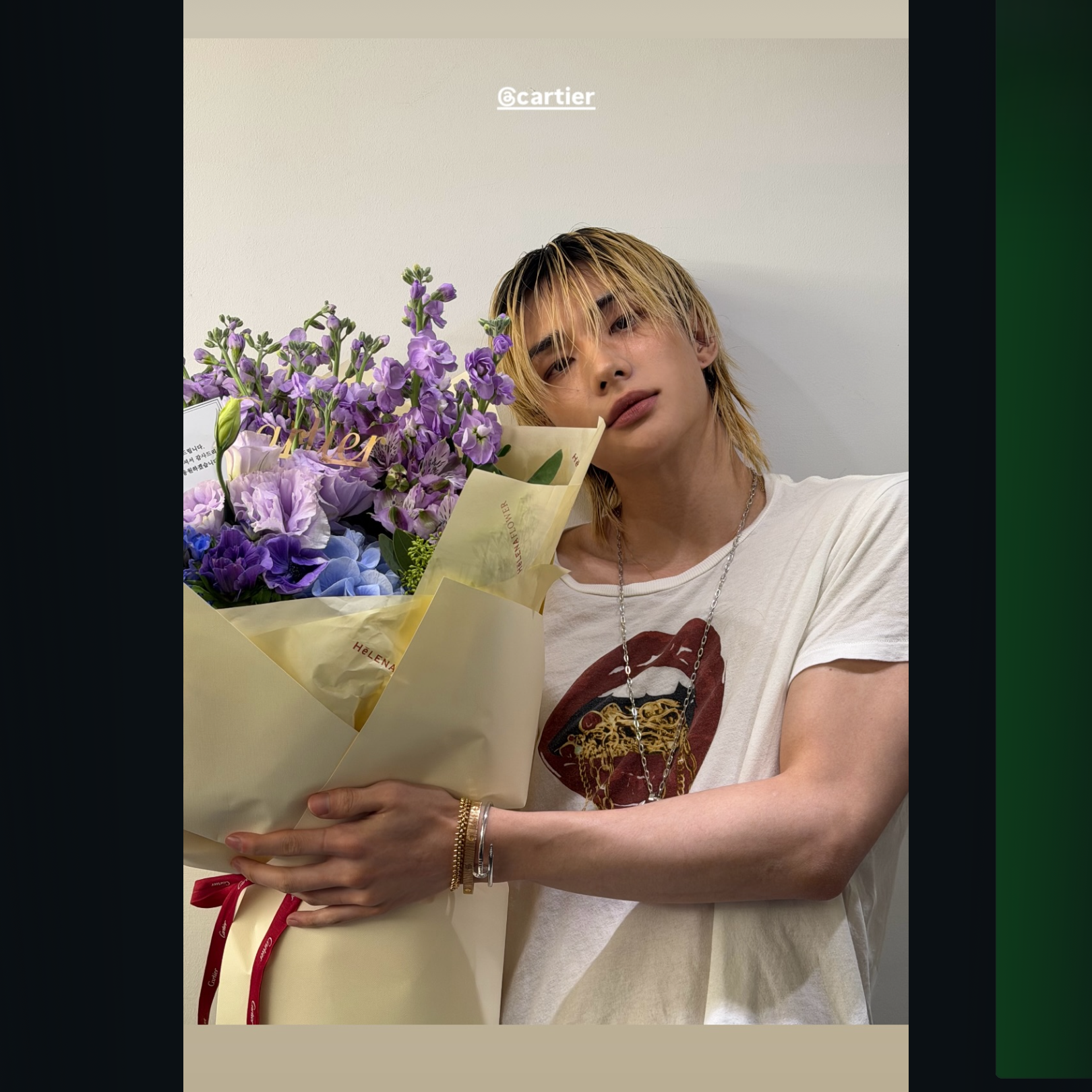 A moment captured by Stray Kids's fan