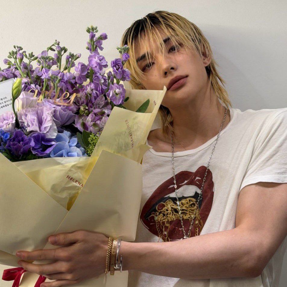 Recent activity shot of Hyunjin (Stray Kids)