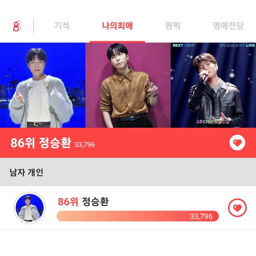 A moment captured by Jung Seunghwan's fan